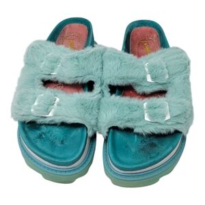 Irregular Choice Fluffy Two Strap Platform Slider Sandal